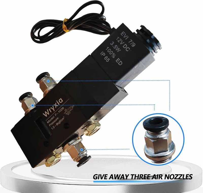 Wryxia Air Valve Push-Pull 4 Way 2 Position Manual Dump Truck Tailgate Valve BAV010 (electronic switch) - Image 3